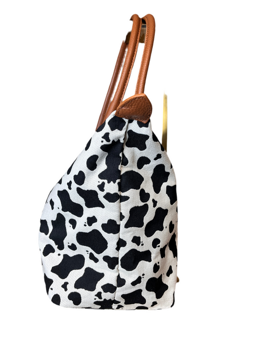 Bolso tote pequeño estampado vaca