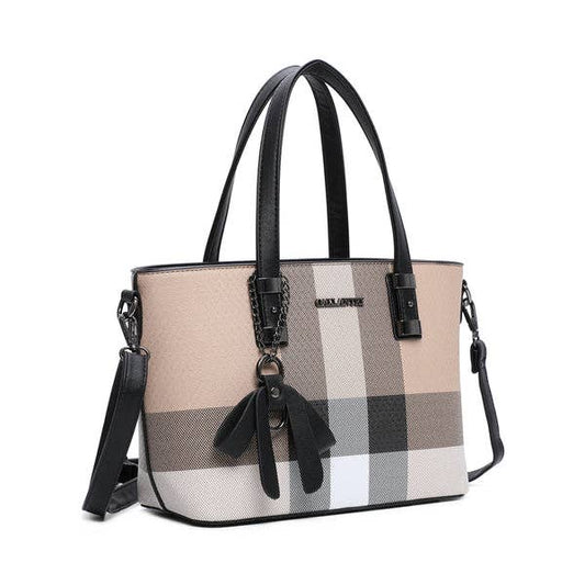 Bolso bandolera Taupe y Negro Mini Jolie