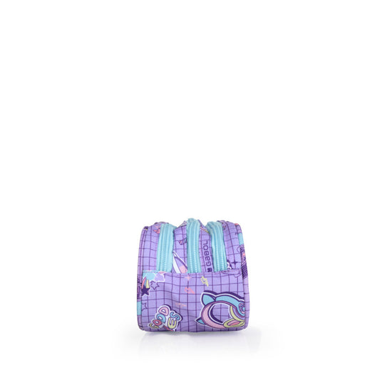 Estuche Triple Gabol FUNNY: Compacto, Duradero con Tres Compartimentos, Asa y sin PVC