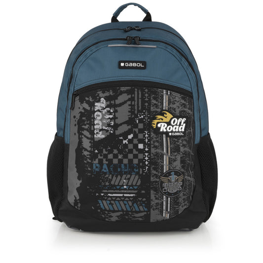 Mochila Escolar Gabol ROAD Adaptable a Carro con Doble Compartimento