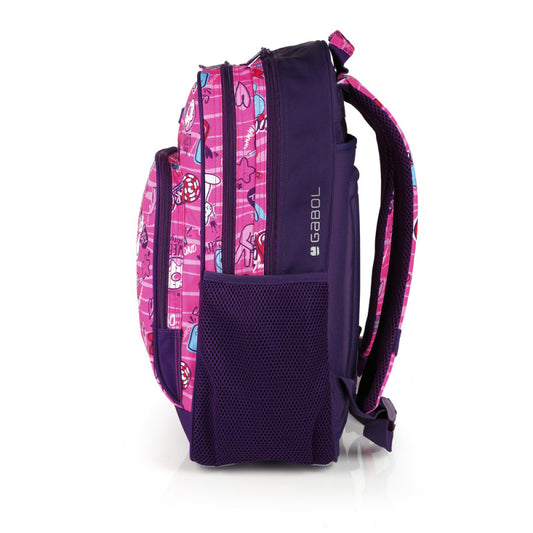 Mochila Escolar Gabol Sticker Adaptable a Carro: Diseño Divertido y Funcional
