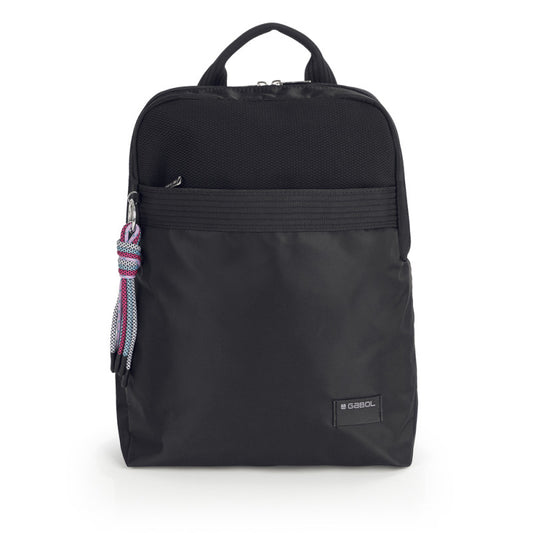 Mochila Escolar Gabol Aroa Expandible Resistente Agua con Organizador Negro