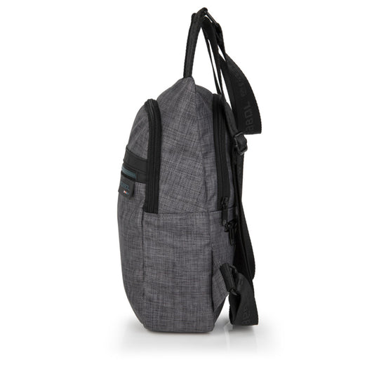 Mochila Bolso Gabol SHANI Elegante Poliéster Gris, 26x33x9cm Versátil para Mujer