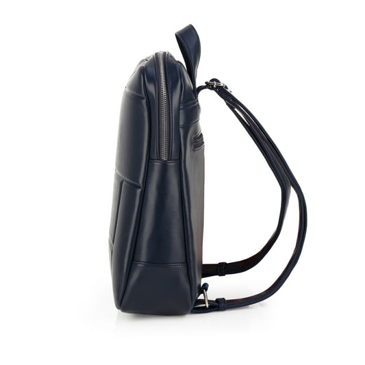 Mochila Gabol Cloe Piel Sintética Azul Acolchada, Mediana y Sin PVC