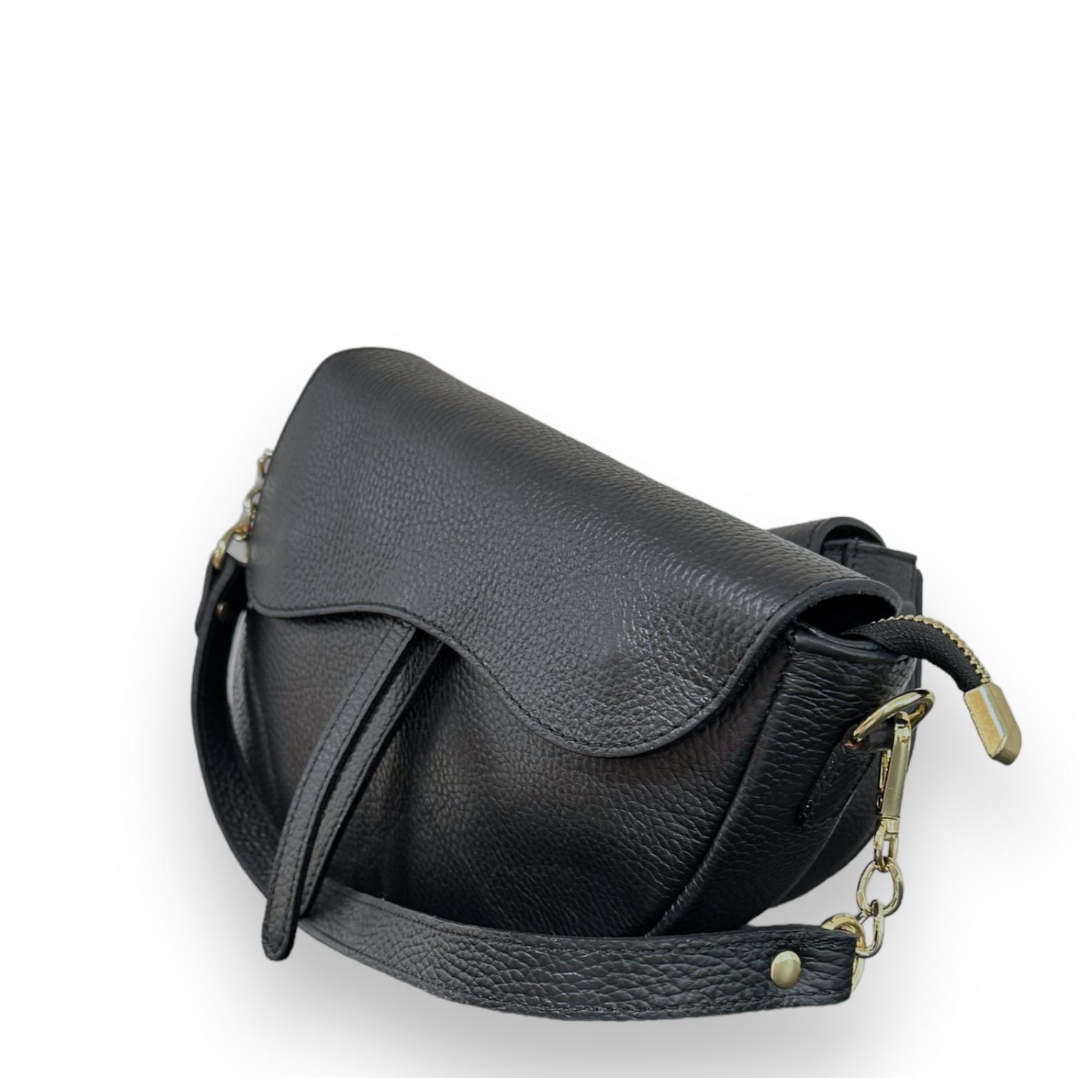 Bolso Silla Montar Piel Negro