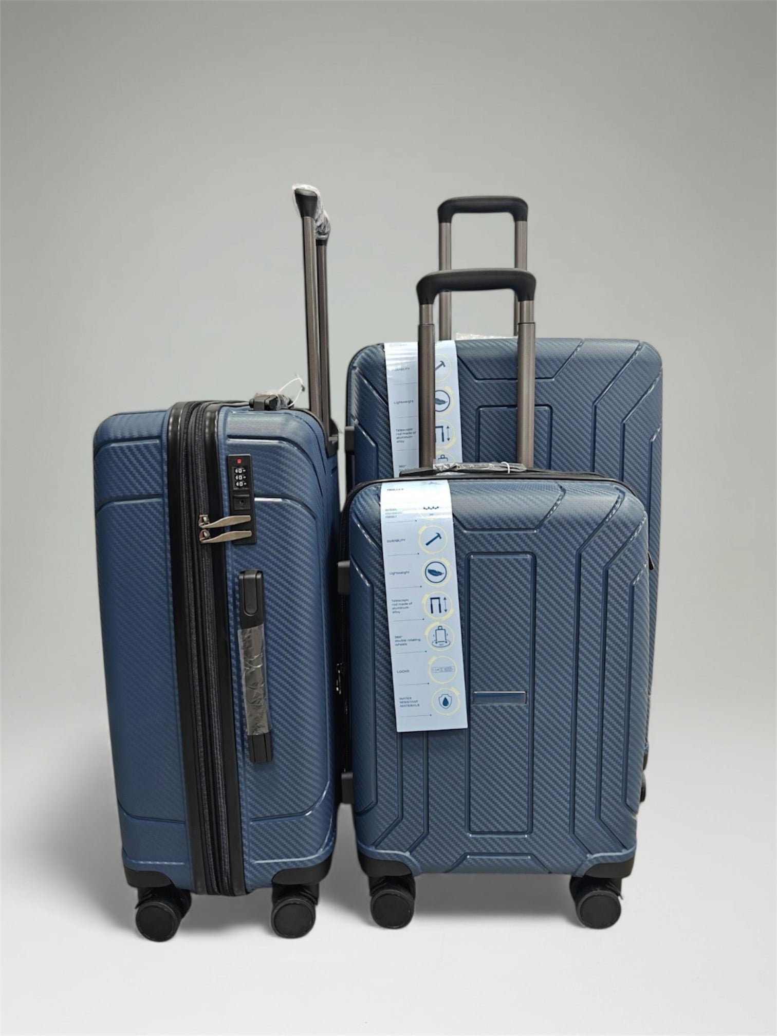 Juego de 3 Maletas Polipropileno Expansibles Neo