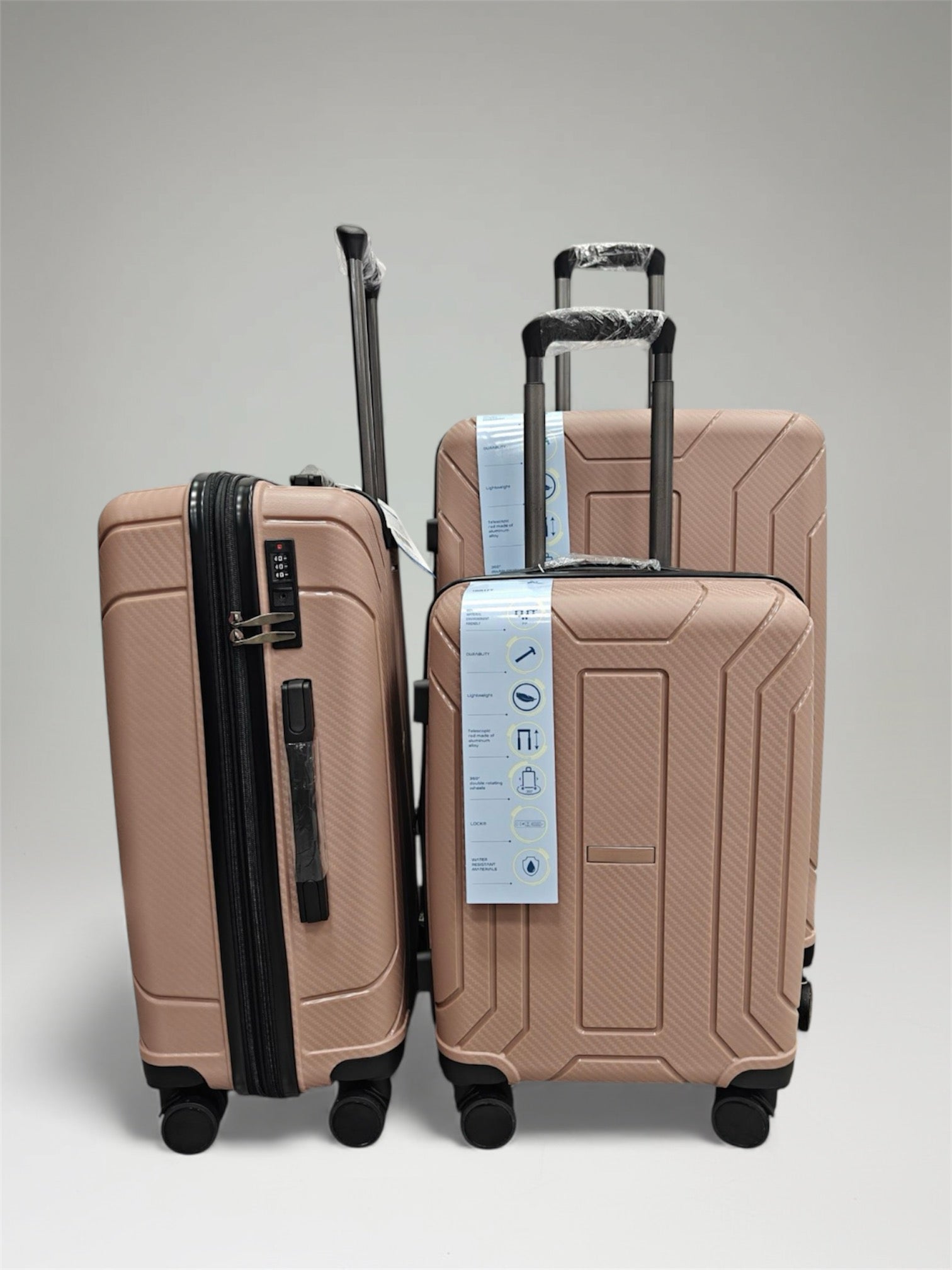 Juego de 3 Maletas Polipropileno Expansibles Neo