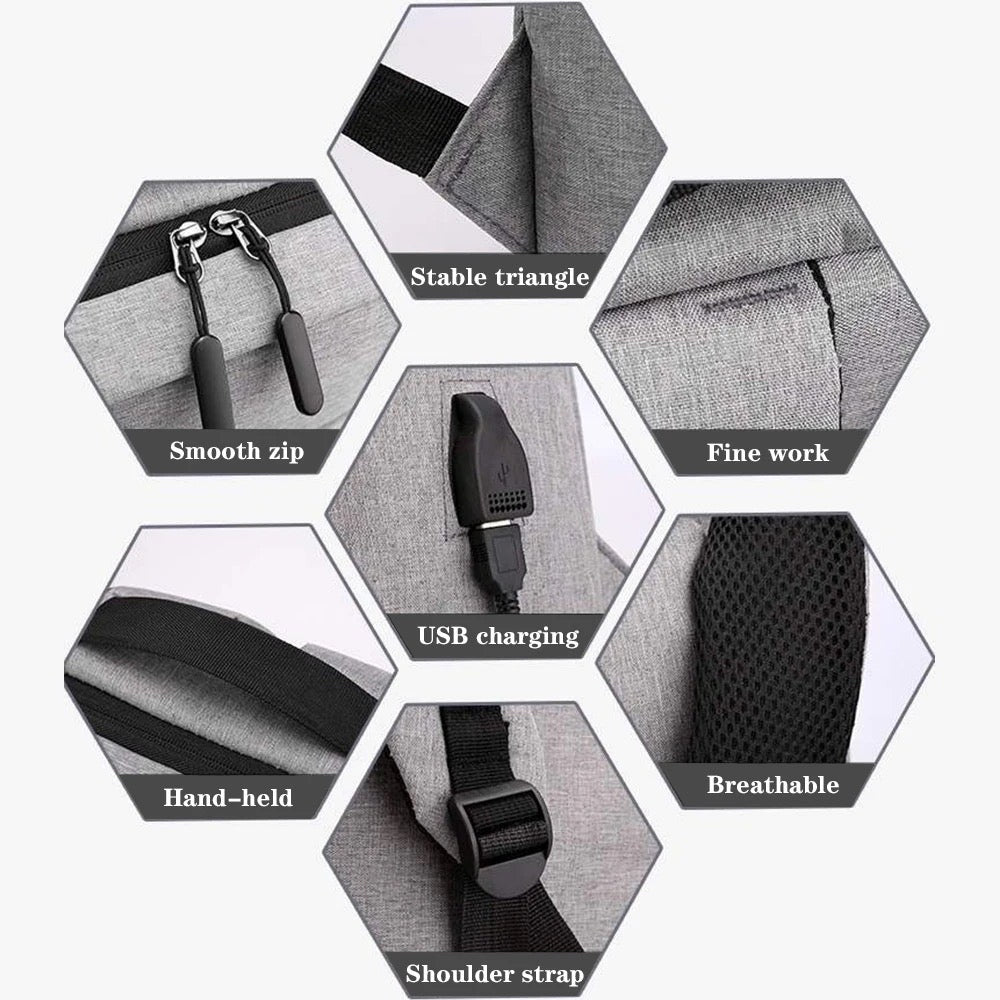 Mochila Portátil Negocio Oficina con acceso USB Universidad