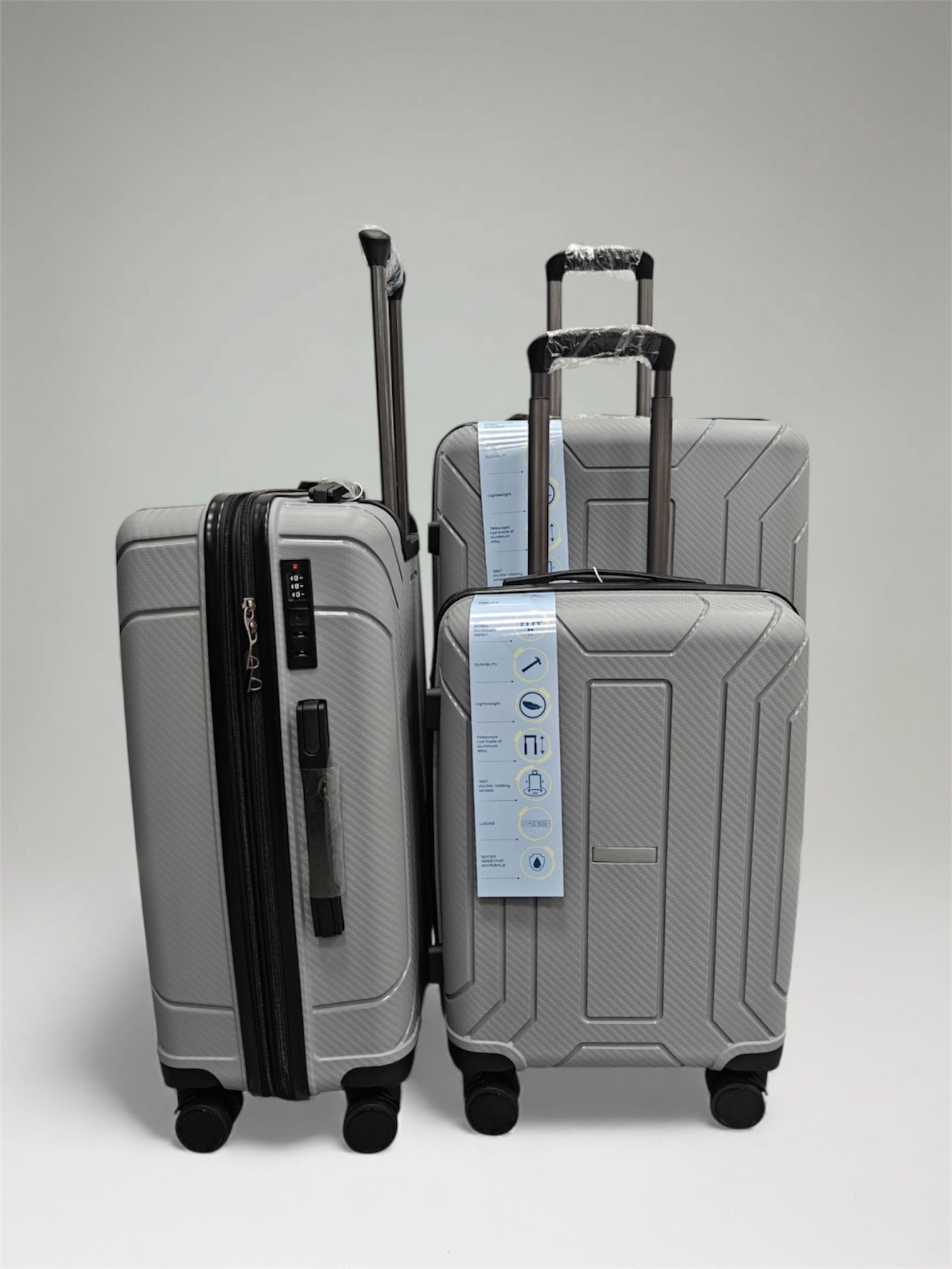 Juego de 3 Maletas Polipropileno Expansibles Neo