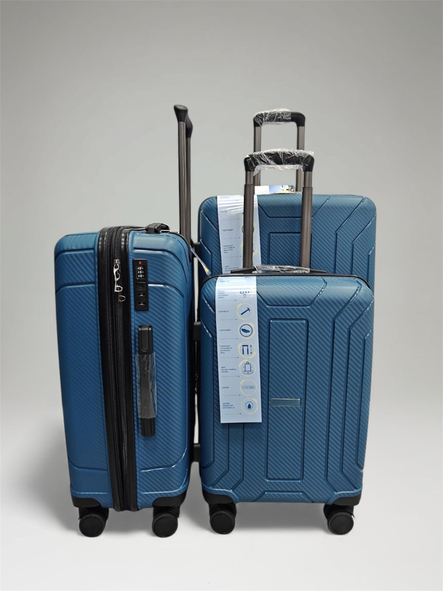 Juego de 3 Maletas Polipropileno Expansibles Neo