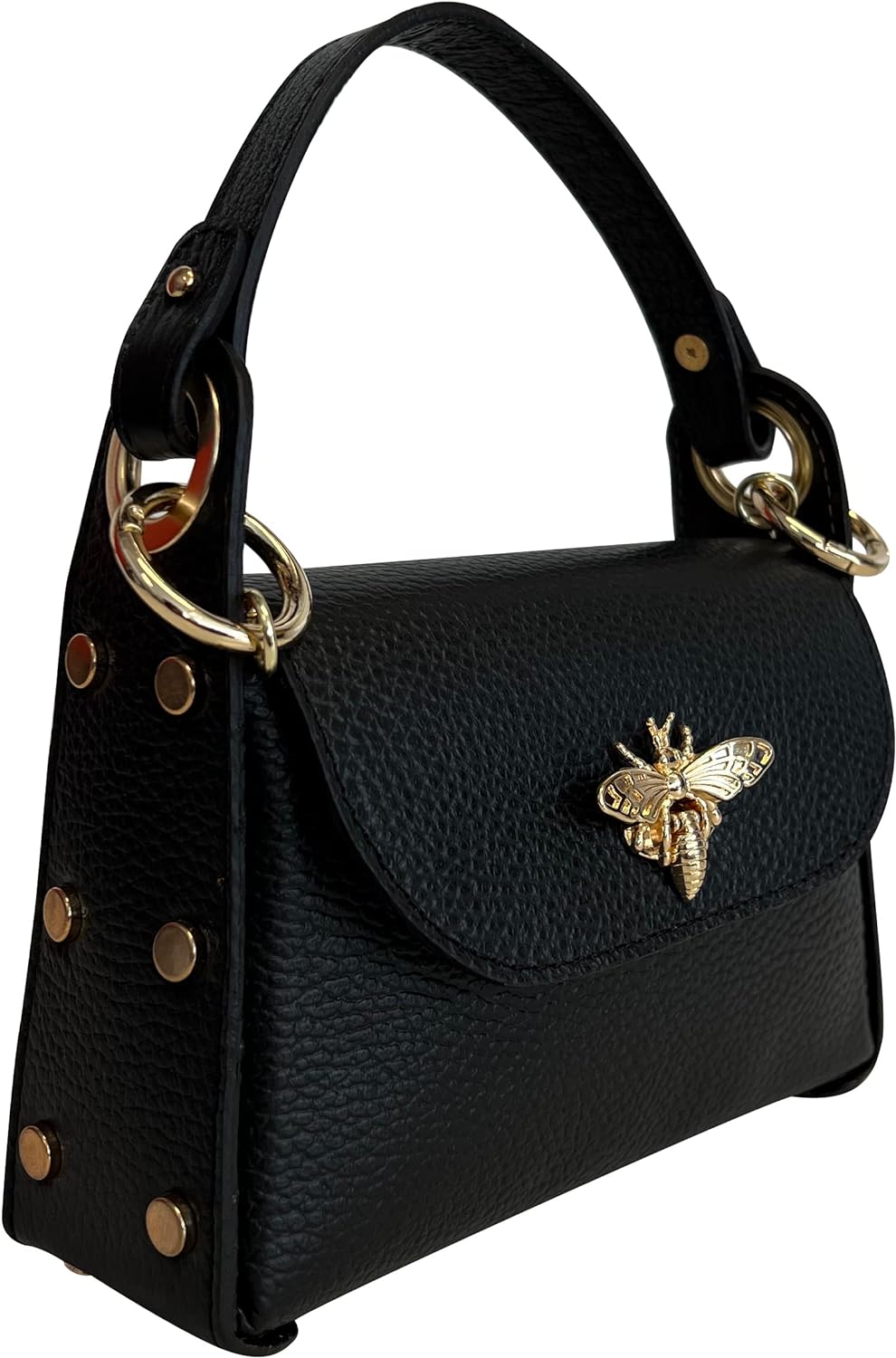 Bolso de piel auténtica con Detalle de Abeja