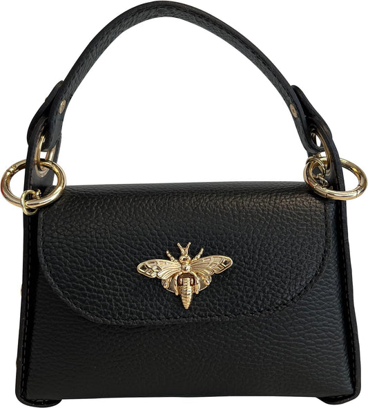 Bolso de piel auténtica con Detalle de Abeja
