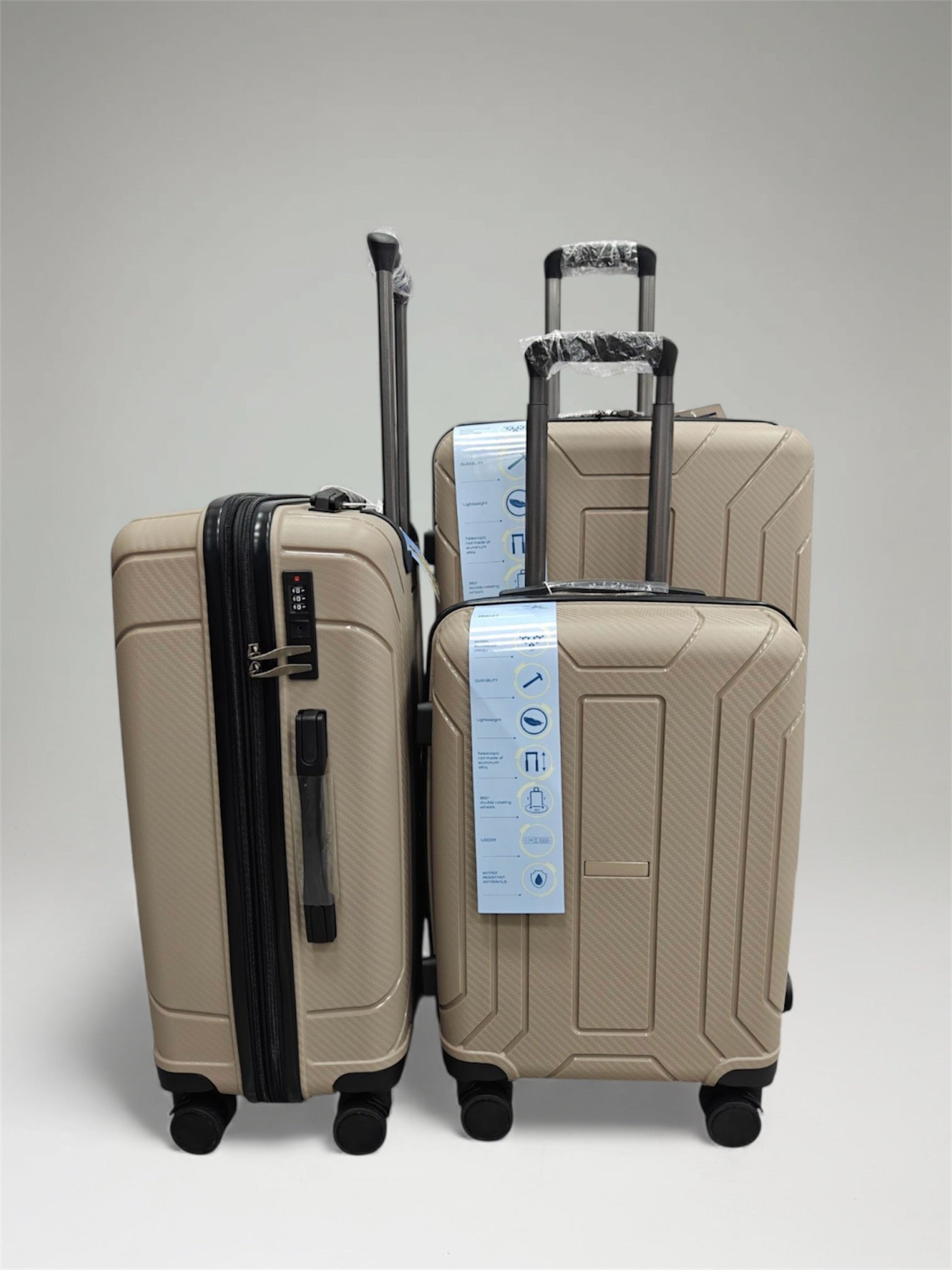 Juego de 3 Maletas Polipropileno Expansibles Neo