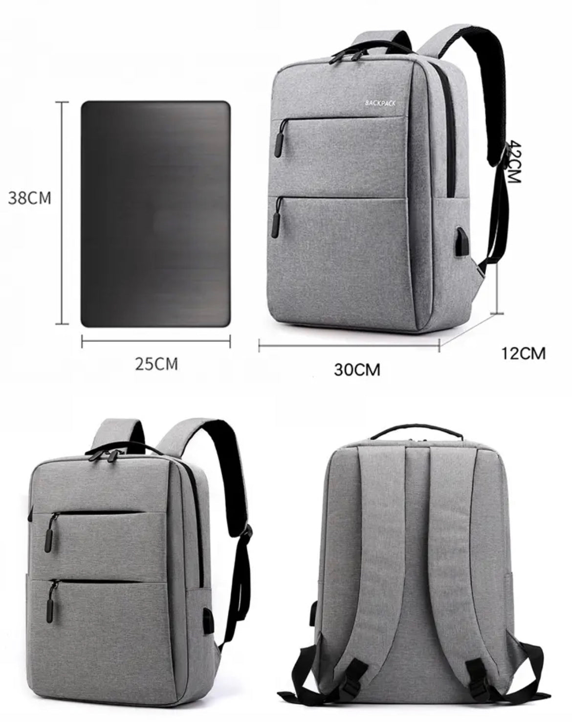 Mochila Portátil Negocio Oficina con acceso USB Universidad