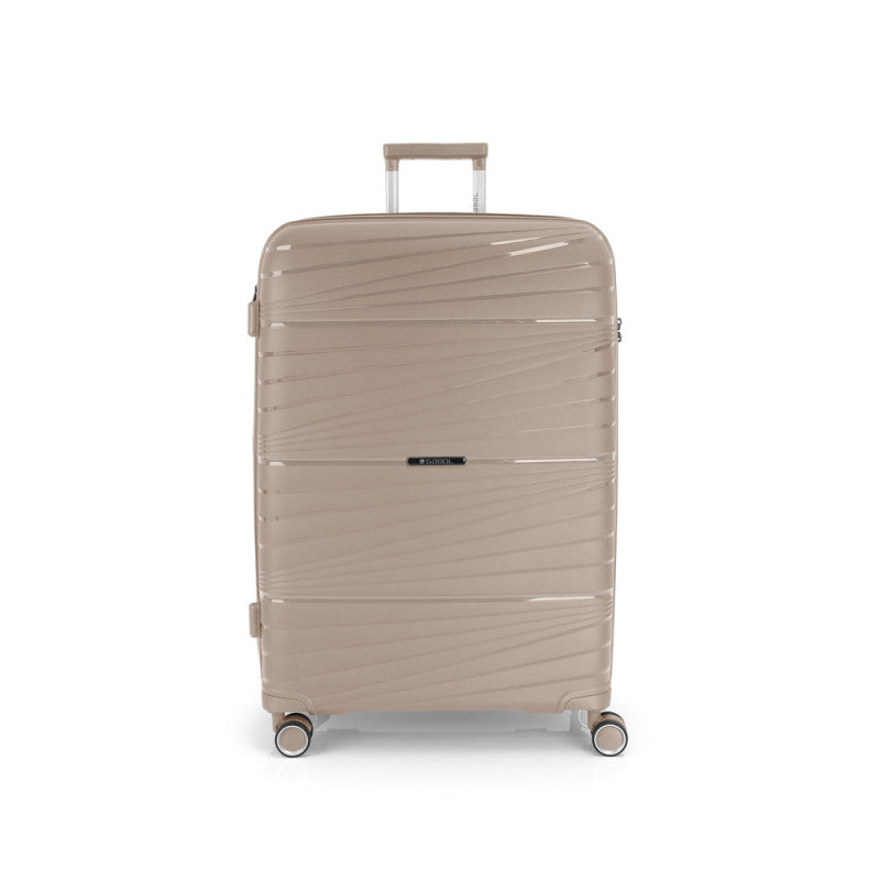 Maleta Grande KIBA Expandible Rígida con Cerradura TSA y 4 Ruedas Dobles
