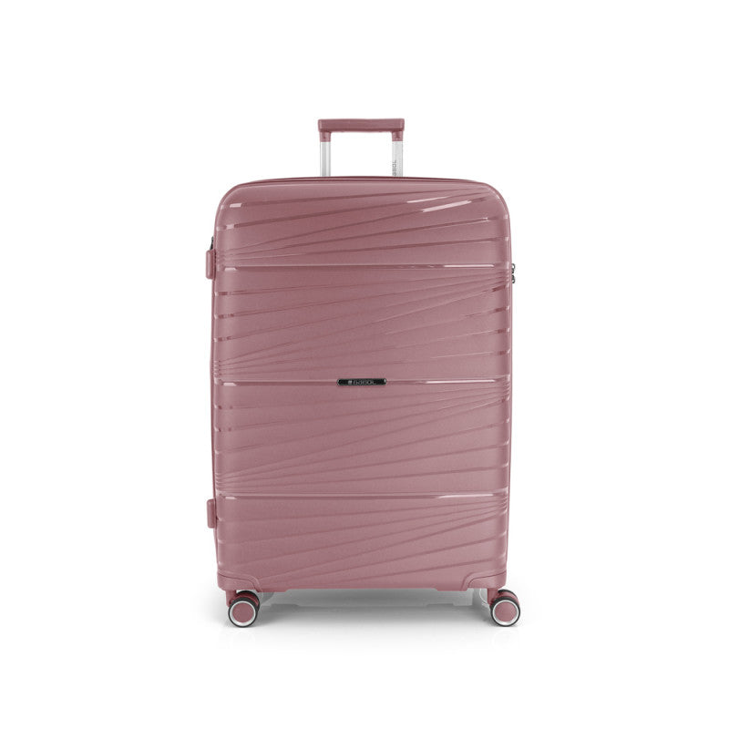 Maleta Grande KIBA Expandible Rígida con Cerradura TSA y 4 Ruedas Dobles