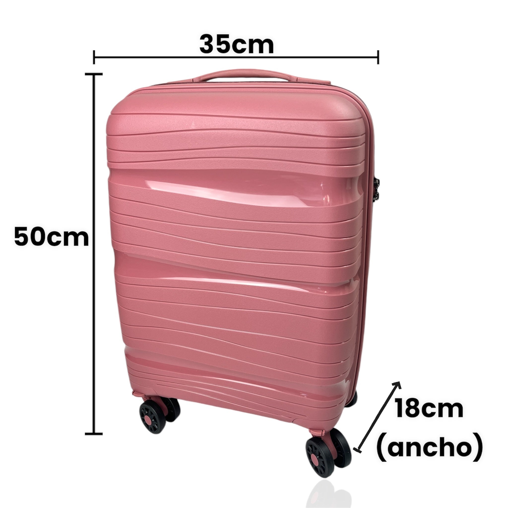 Maleta de Cabina Pequeña Material PP Rosa Nude