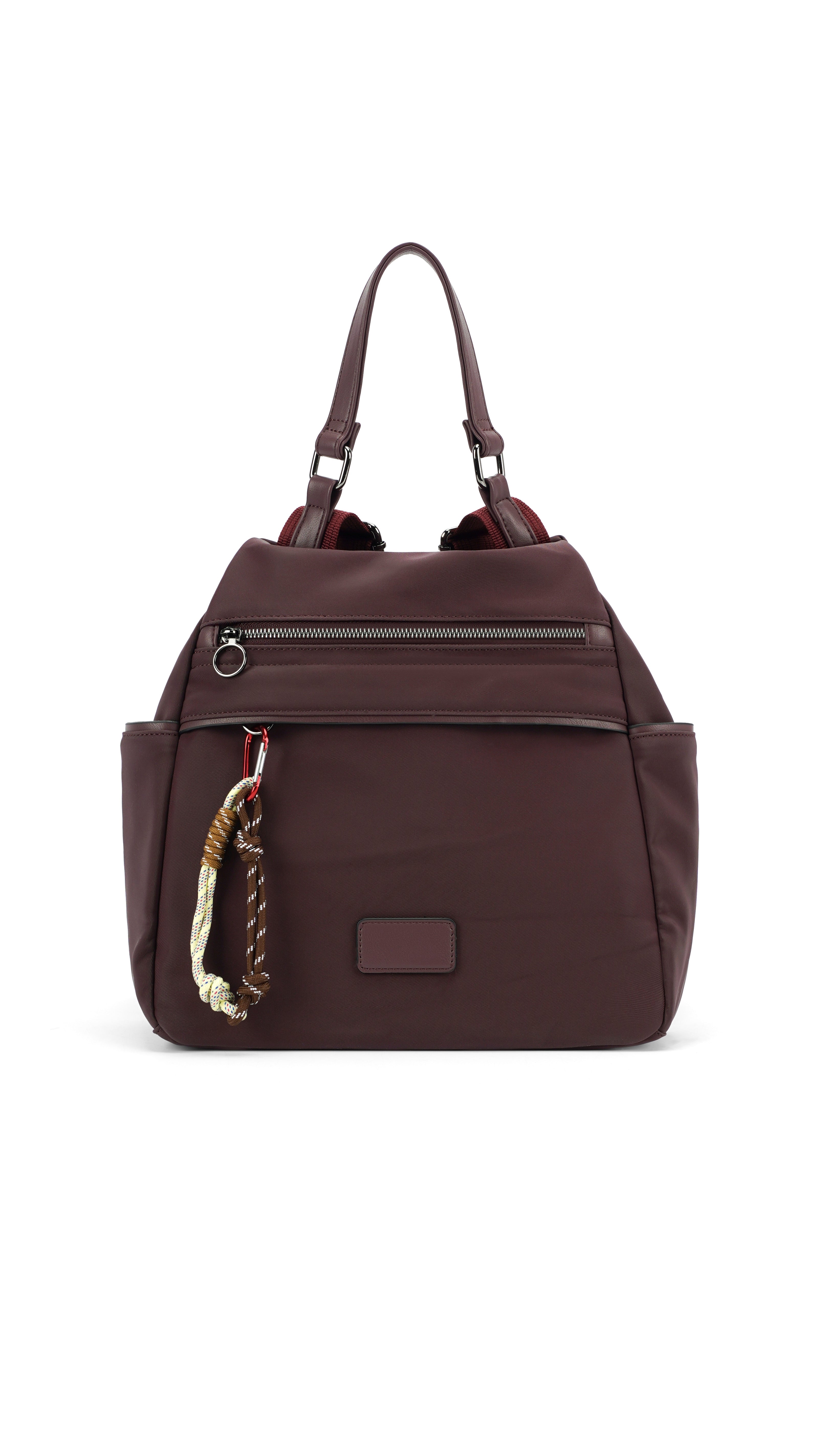 Mochila de mujer con compartimento y llavero Sira