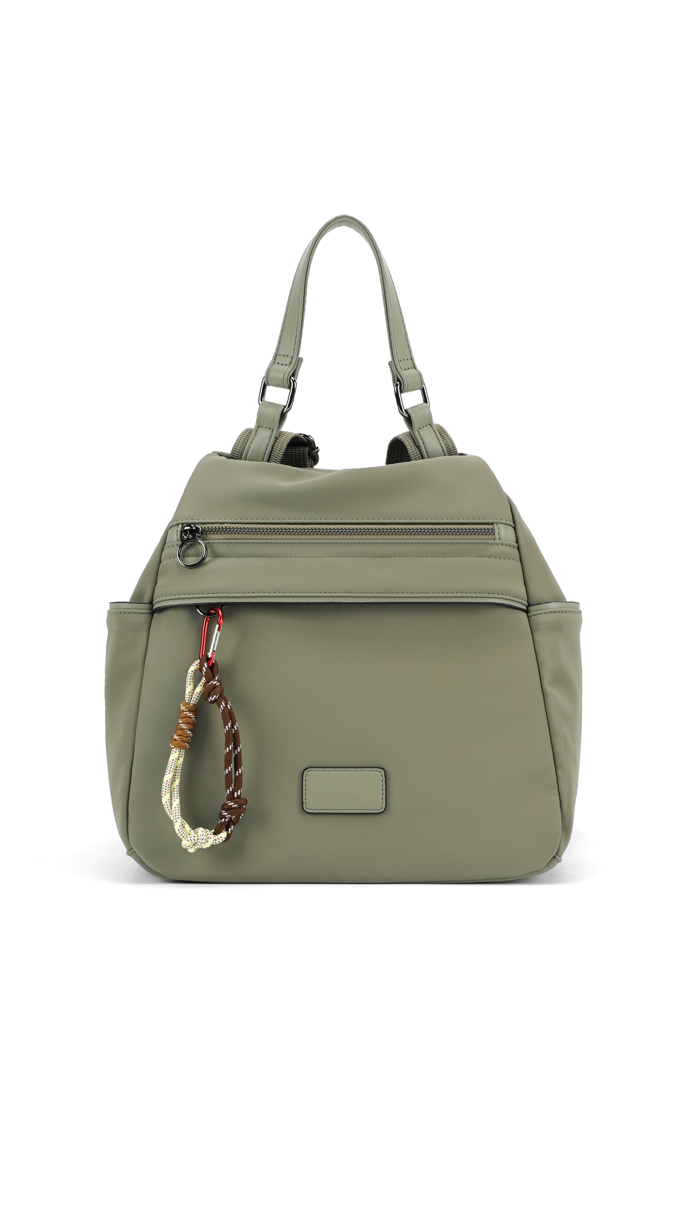 Mochila de mujer con compartimento y llavero Sira