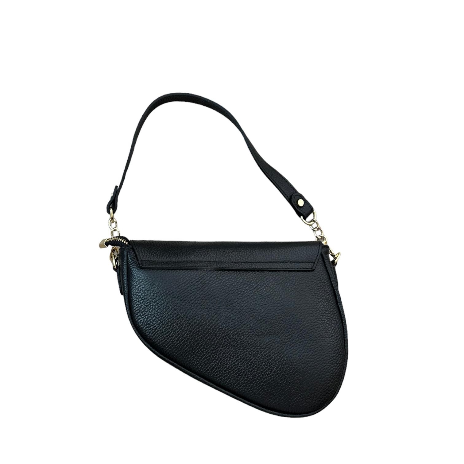 Bolso Silla Montar Piel Negro