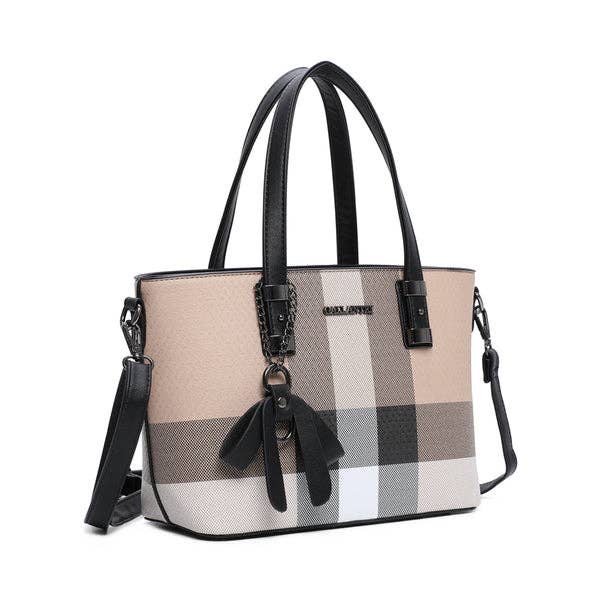 Bolso bandolera Taupe y Negro Mini Jolie