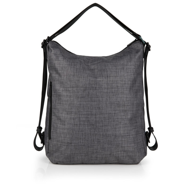 Bolso Mochila Gabol Shani Gris: Poliéster Resistente, Organizador Interno para Mujer