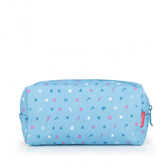 Estuche Escolar Gabol Confetti Azul Celeste: Organizador Versátil PVC para Niños