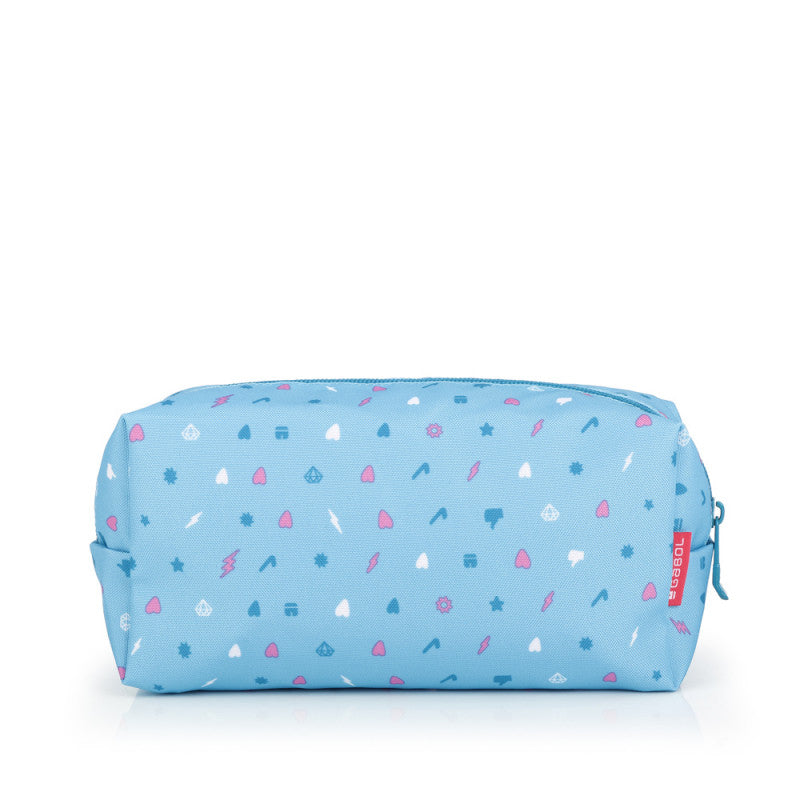 Estuche Escolar Gabol Confetti Azul Celeste: Organizador Versátil PVC para Niños