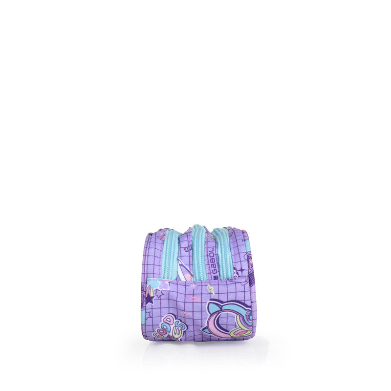 Estuche Triple Gabol FUNNY: Compacto, Duradero con Tres Compartimentos, Asa y sin PVC