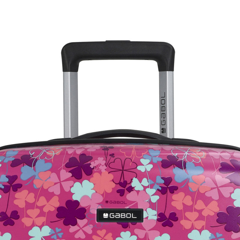 Maleta de Cabina Rígida Gabol Clover, 4 Ruedas Dobles, Cerradura TSA