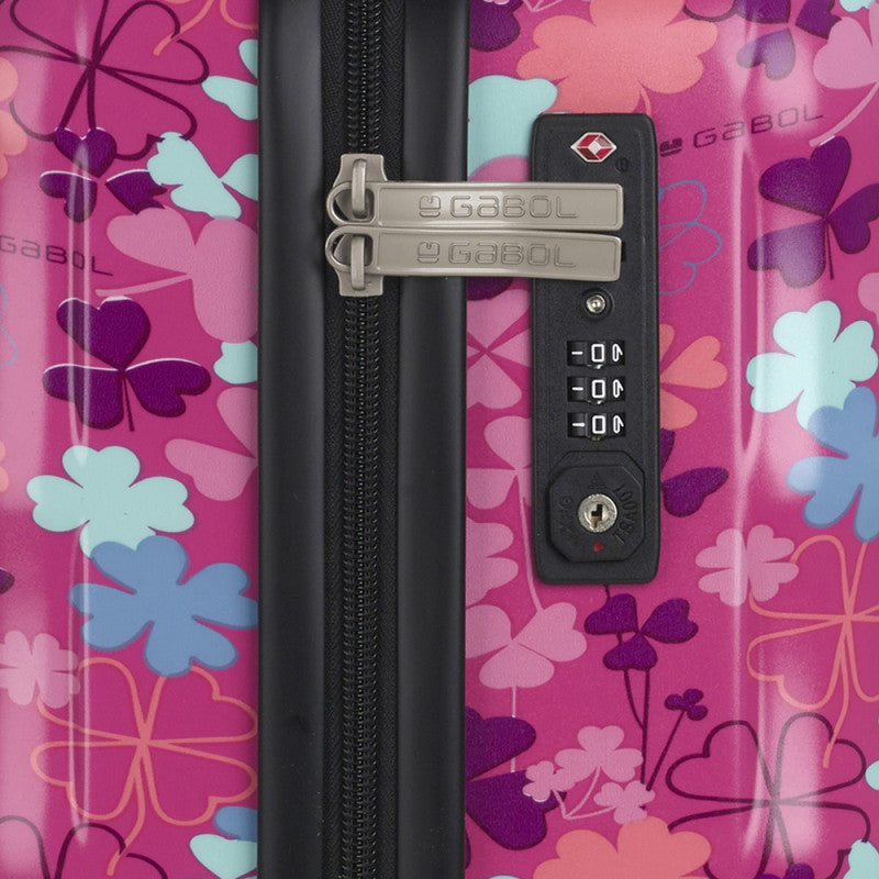 Maleta Cabina Gabol CLOVER Rígida Ligera 4 Ruedas Dobles TSA