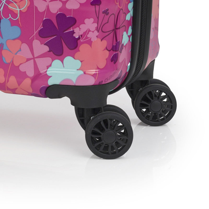 Maleta de Cabina Rígida Gabol Clover, 4 Ruedas Dobles, Cerradura TSA