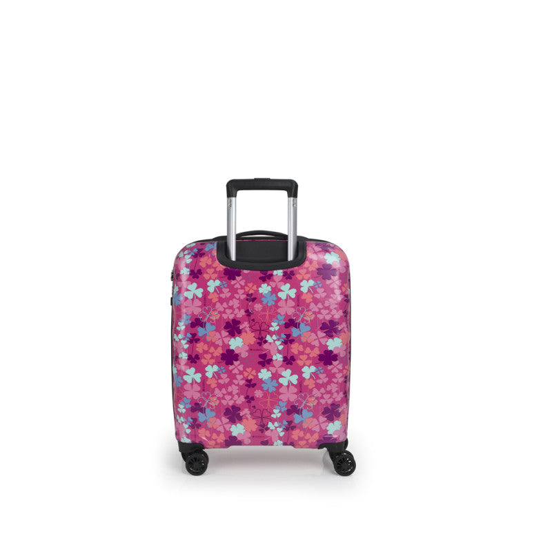 Maleta de Cabina Rígida Gabol Clover, 4 Ruedas Dobles, Cerradura TSA
