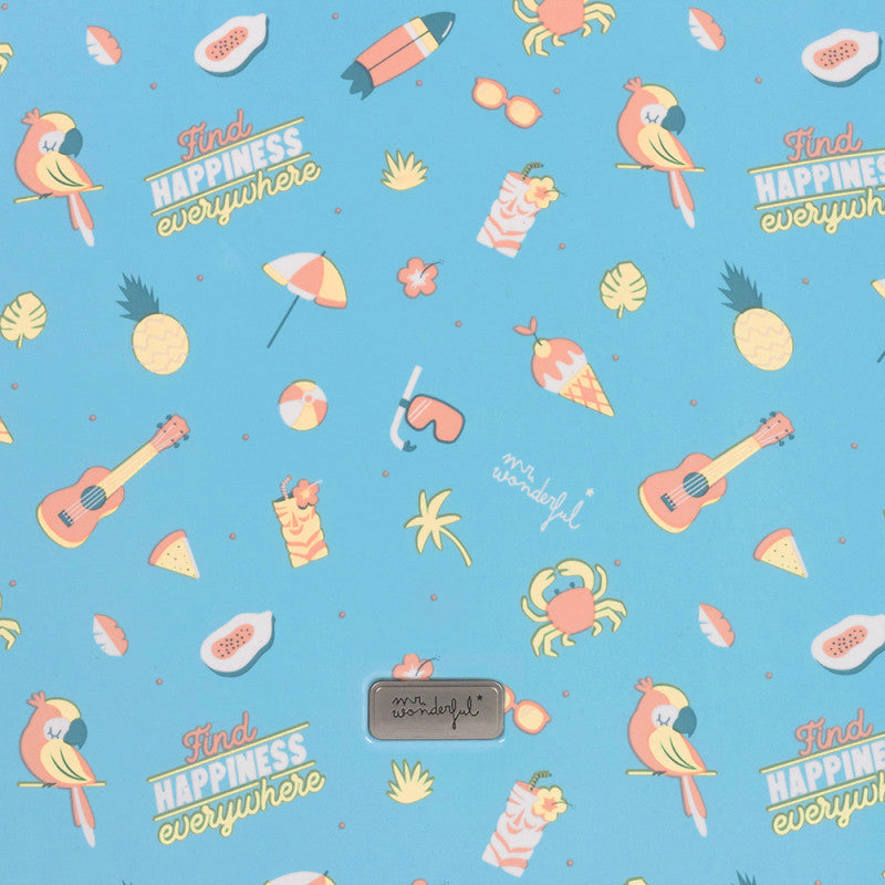 Maleta Rígida Cabina Gabol Mr. Wonderful Happy 4 Ruedas Dobles