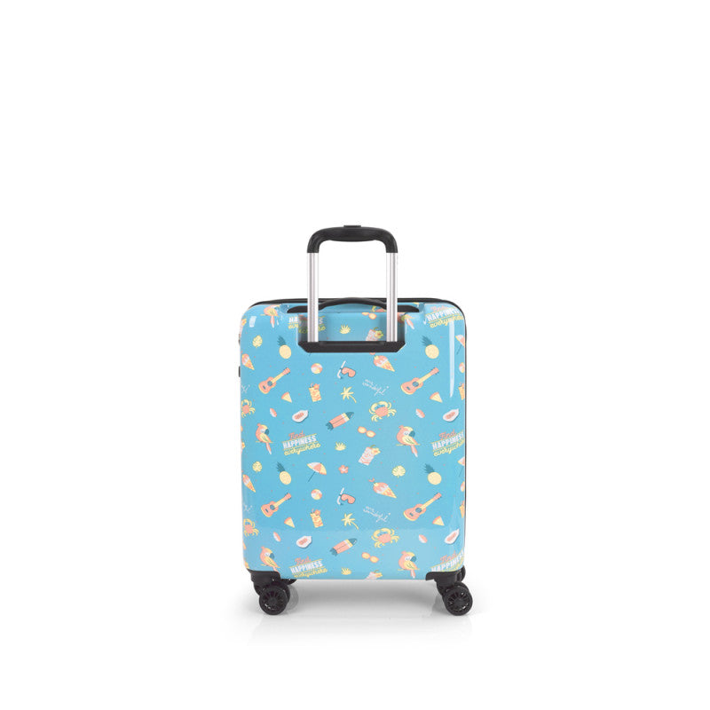 Maleta Rígida Cabina Gabol Mr. Wonderful Happy 4 Ruedas Dobles