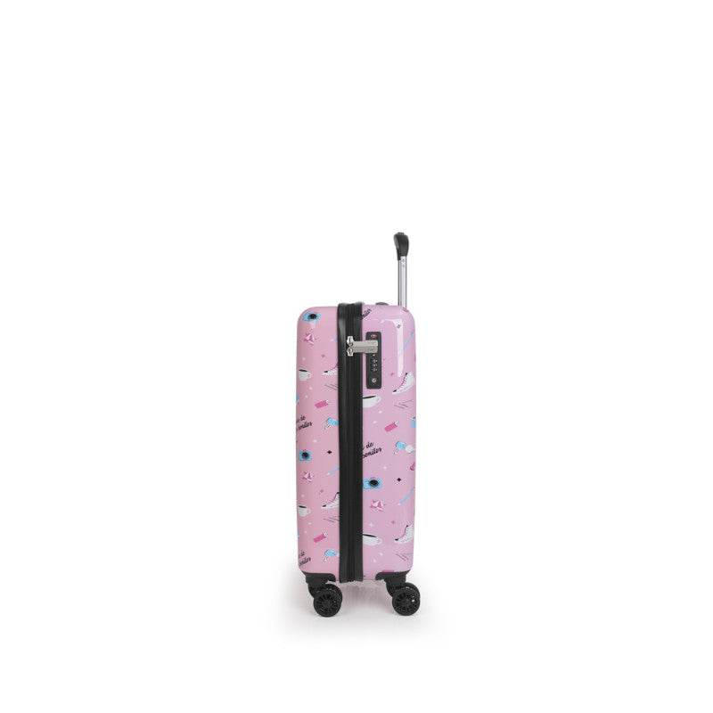 Maleta de Cabina Rígida Mr. Wonderful LIFE, 4 Ruedas Dobles, Ligera, TSA