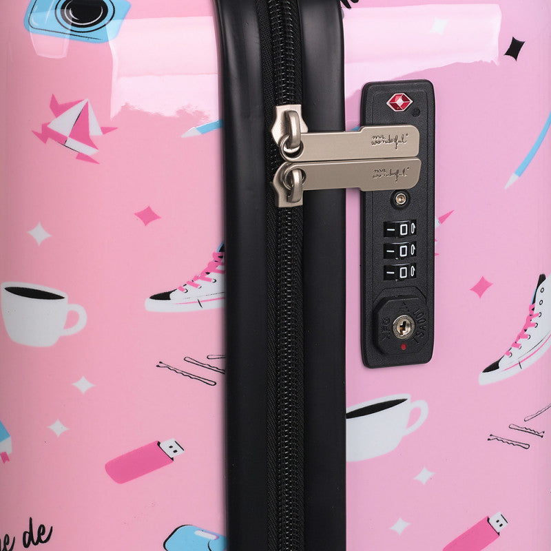 Maleta de Cabina Rígida Mr. Wonderful LIFE, 4 Ruedas Dobles, Ligera, TSA