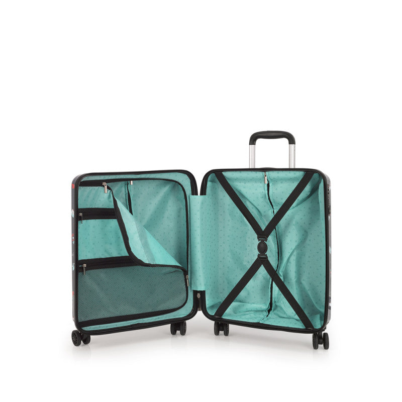 Maleta de Cabina Rígida Gabol Mr. Wonderful Plans, 4 Ruedas Dobles, TSA