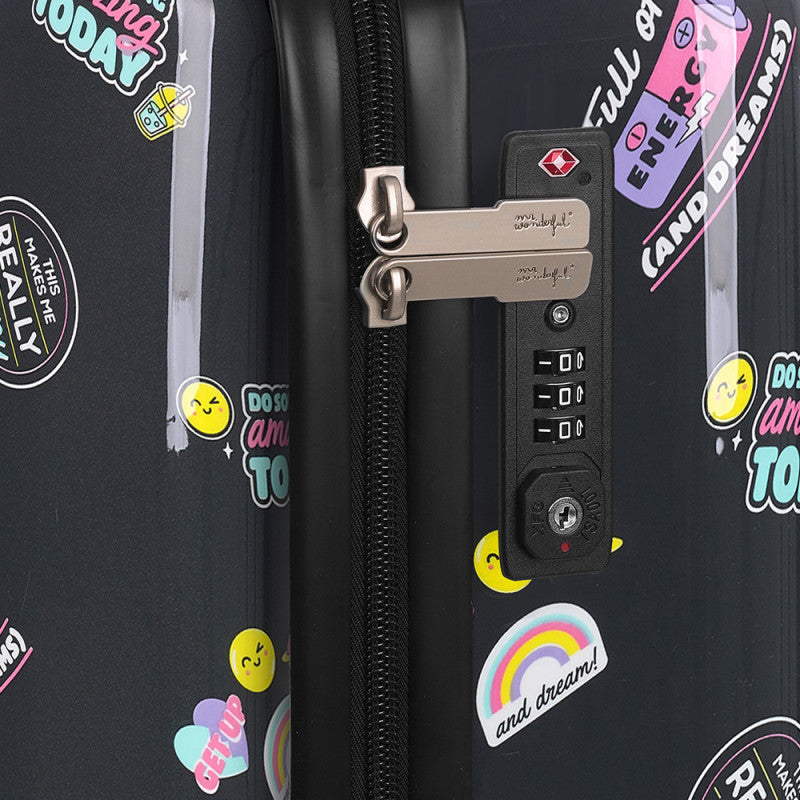 Maleta de Cabina Rígida Mr. Wonderful Smile Gabol, 4 Ruedas Dobles, Cerradura TSA