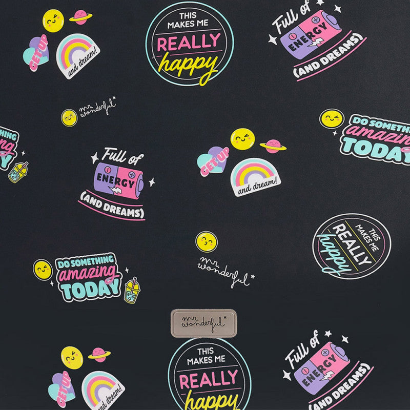 Maleta de Cabina Rígida Mr. Wonderful Smile Gabol, 4 Ruedas Dobles, Cerradura TSA