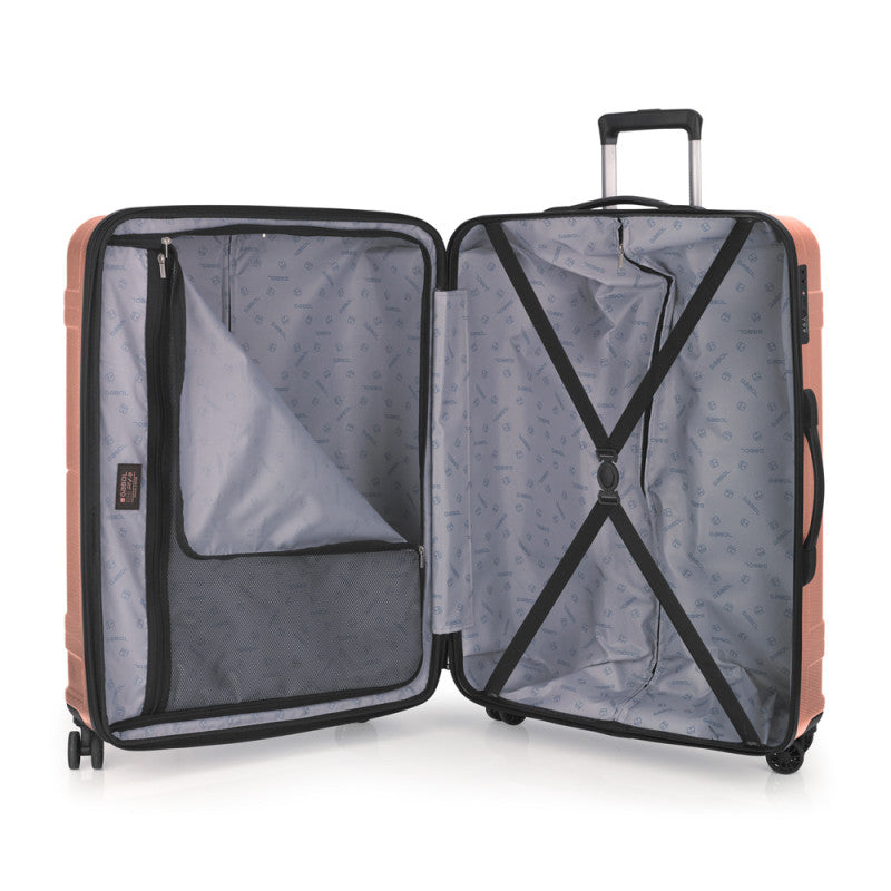 Maleta de Viaje Rígida Gabol BARI Grande Expandible, 4 Ruedas Dobles, TSA