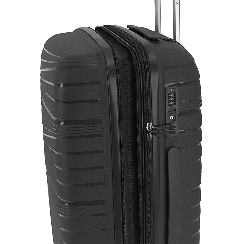 Maleta Grande KIBA Expandible Rígida con Cerradura TSA y 4 Ruedas Dobles