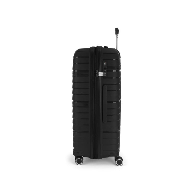 Maleta Grande KIBA Expandible Rígida con Cerradura TSA y 4 Ruedas Dobles