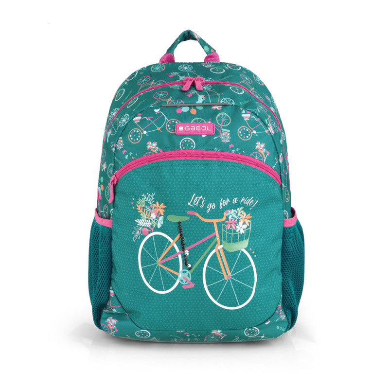 Mochila Escolar Gabol Fiori Adaptable a Carro con Espalda Termoformada y Organizador