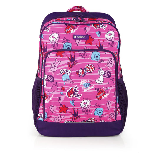 Mochila Escolar Gabol Sticker Adaptable a Carro: Diseño Divertido y Funcional