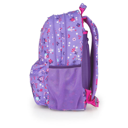 Mochila Escolar VIOLET Adaptable a Carro, Impermeable, Doble Compartimento, Gran Capacidad