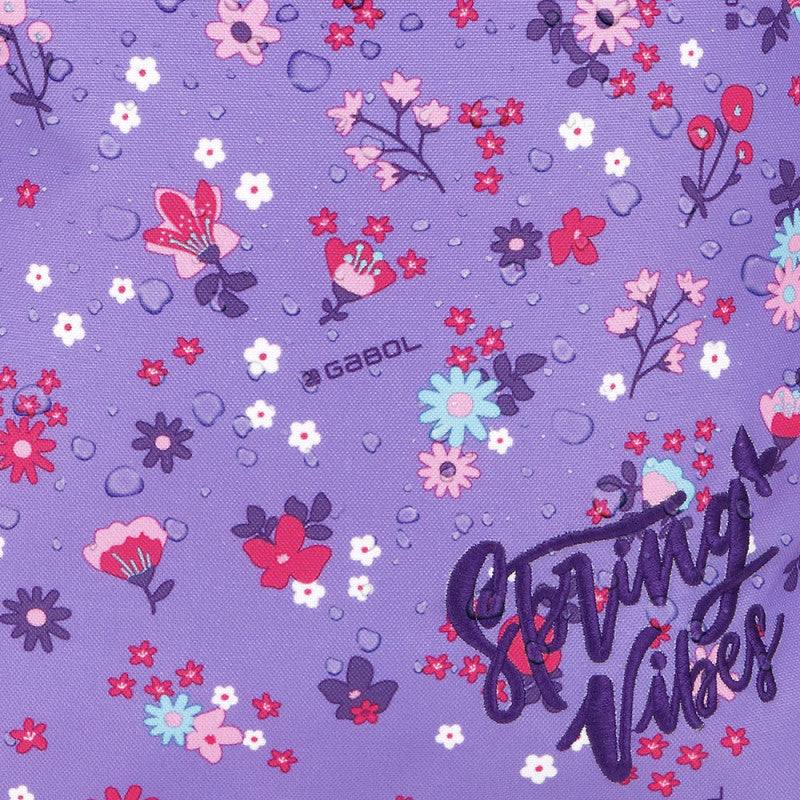 Mochila Escolar VIOLET Adaptable a Carro, Impermeable, Doble Compartimento, Gran Capacidad