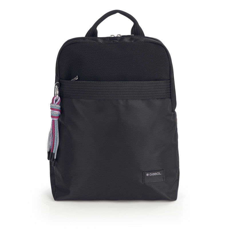 Mochila Escolar Gabol Aroa Expandible Resistente Agua con Organizador Negro