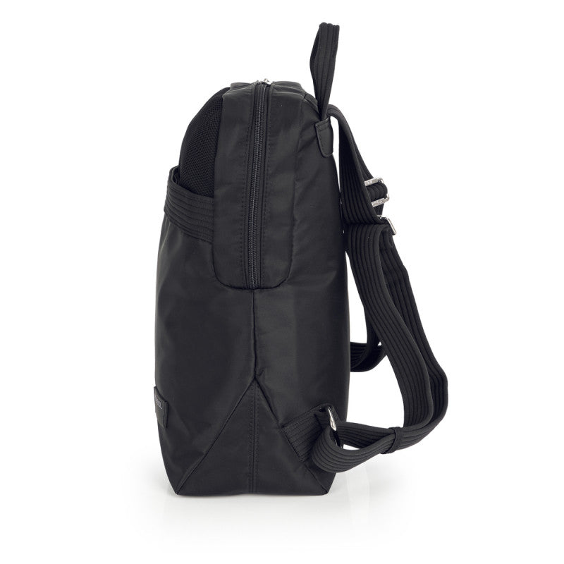 Mochila Escolar Gabol Aroa Expandible Resistente Agua con Organizador Negro