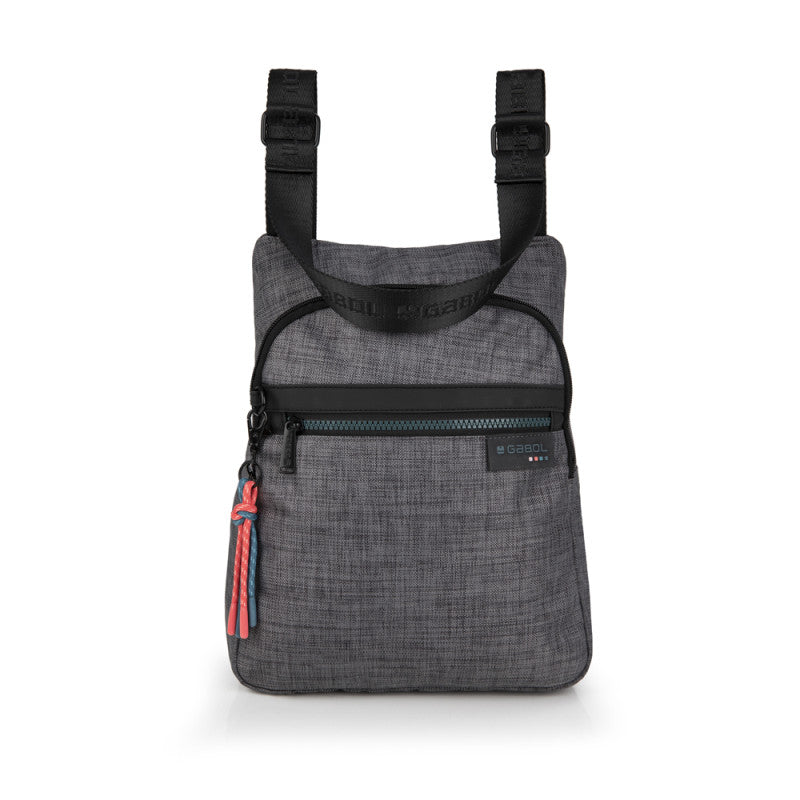 Mochila Bolso Gabol SHANI Elegante Poliéster Gris, 26x33x9cm Versátil para Mujer